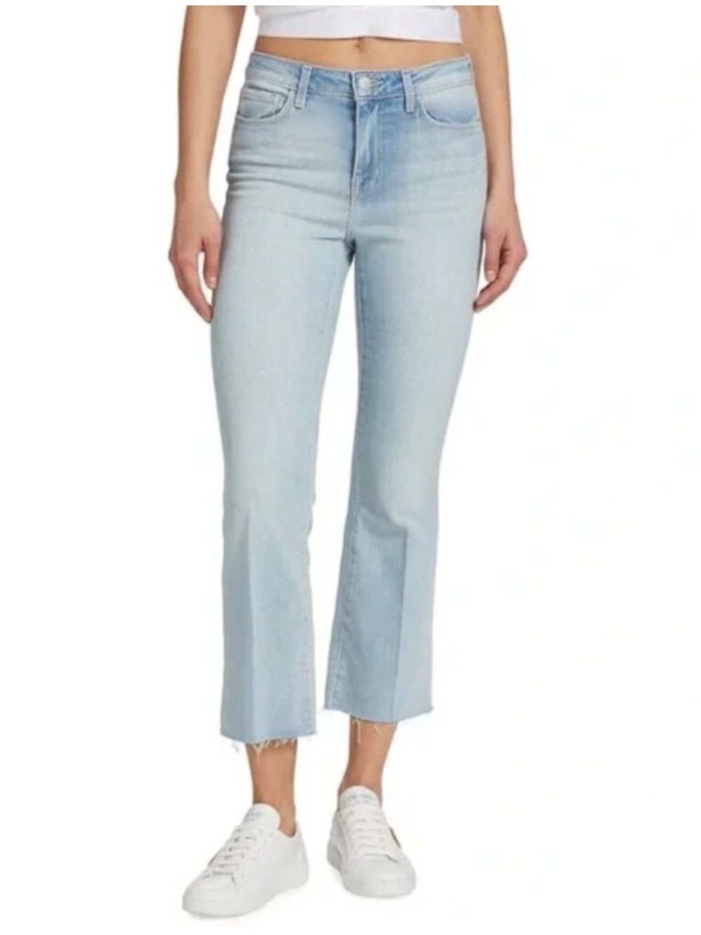 L’Agence Kendra High Rise Cropped Flare Jeans Indio Light Wash 24
